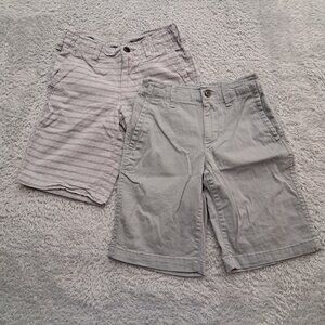2 Pair Arizona Jean Co Boys Size 12 Classic Fit Adjustable Waist Shorts
